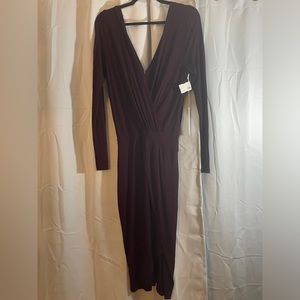 Brand New Young, Broke and Fabulous,vamp dress, size Medium, plum wrap dress,tag